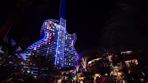 Hard Rock Opens Neon Guitar Shaped Hotel In Florida