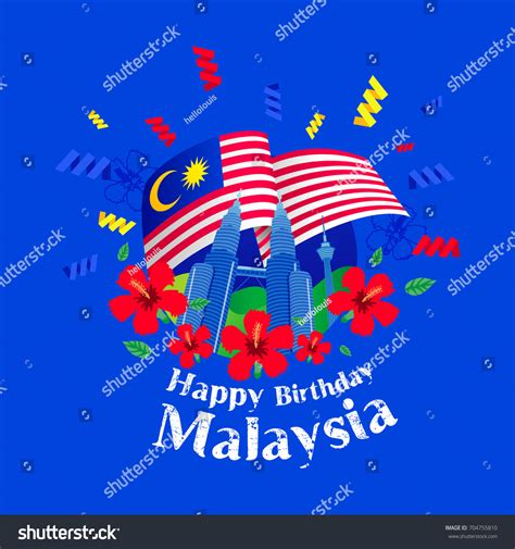 Looking for hotel reservations and transportation transfers in clothes good for 5 days. Klcc Malaysia August 311957 Celebrating Happy Stock Vector ...