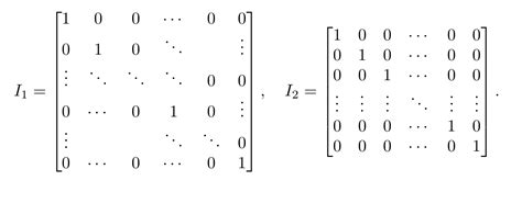 Matrices How To Symmetricize This Nxn Identity Matrix Tex Latex