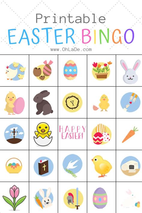 Fun Printable Easter Bingo Game Ohlade Easter Bingo Bingo Bingo Games