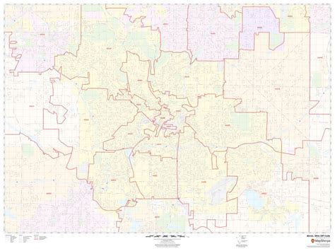 Akron Ohio Zip Code Map