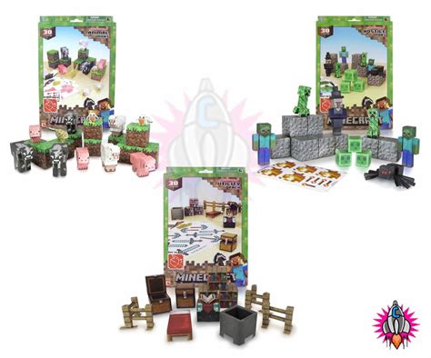 Official Minecraft Papercraft 30 Piece Modelling Set Animal Mobs