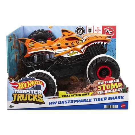 Hot Wheels Monster Trucks Rc Unstoppable Tiger Shark Allaz