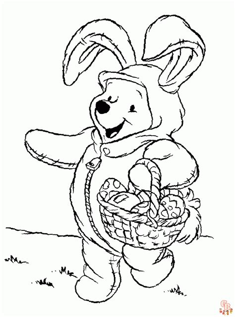 Winnie The Pooh And Friends Easter Coloring Pages