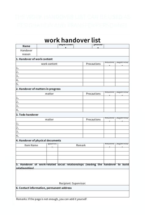 Employee Resignation Handover Form Excel Template Exc Vrogue Co