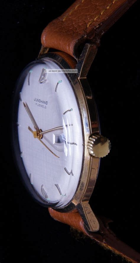 Junghans 17 Jewels Herren Armbanduhr 1960er Jahre 34mm Datum