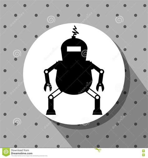 Funny Robot Cartoon Stock Illustration Illustration Of Electronics