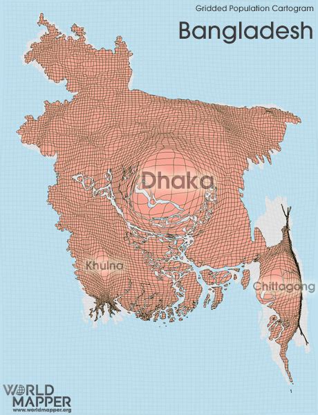 Bangladesh Population Density Map