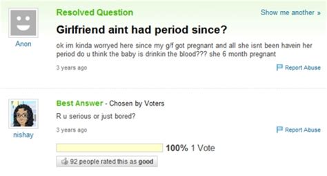 wtf yahoo answers answers getting pregnant funny posts