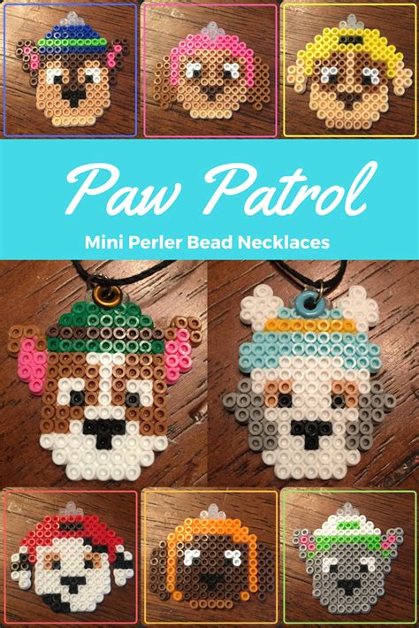 Paw Patrol Perler Bead Necklaces Hama Beads Patterns Perler Beads