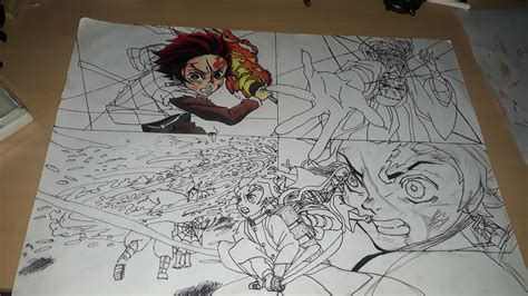 tanjiro vs rui r animesketch