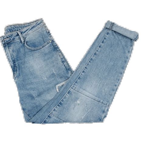 Hot Sale Jeans Young Men Cotton Elastic Straight Light Blue Regularslim Fit Stretched Denim
