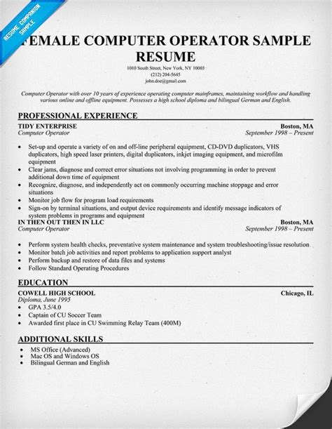 Maintainng, troubleshooting and reparing of network and desktop peripheals. Resume Samples and How to Write a Resume | Resume ...