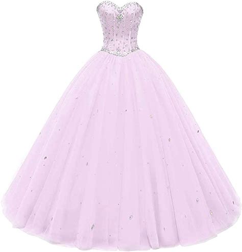 Likedpage Women S Sweetheart Ball Gown Tulle Quinceanera Dresses Prom Dress Ebay