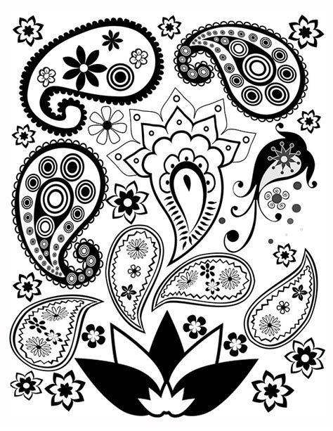 Paisley Mandala Coloring Pages At Free Printable