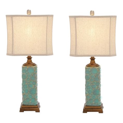 This quality of the stand reflects the light from the bulb and further adds to the brightness. показать всеописание товара. Shop Carmel Seafoam Handcrafted Ceramic Table Lamp (Set of ...