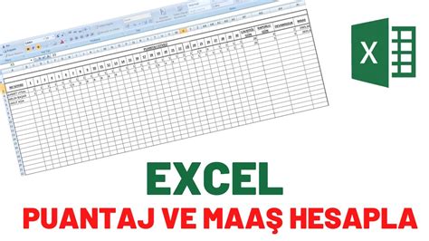 Excel Puantaj Ve Maa Hesaplama Tablosu Excel E Itim Youtube