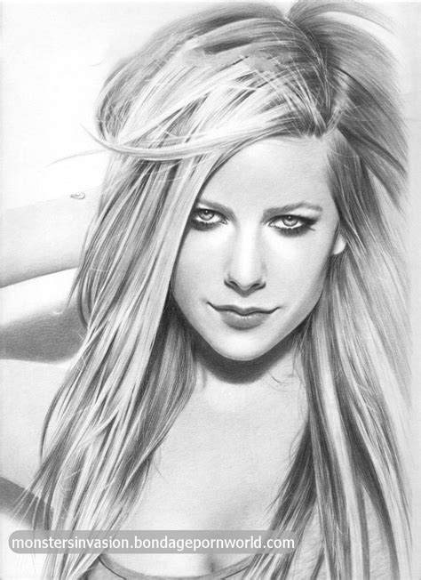 Avril Lavigne Celebrity Drawing Celebrity Drawings Face Drawing