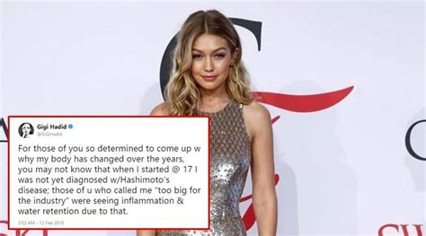 Gigi Hadids Twitter Thread Lashing Out Against Body Shamers Is A Much Needed Emotional Roller