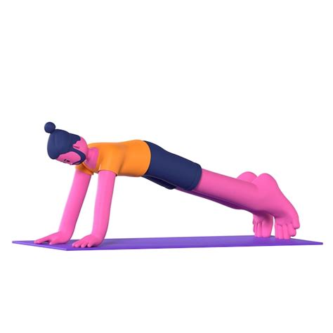 Premium Psd Plank Phalakasana Yoga Male Pose Exercise