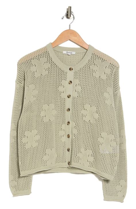 Madewell Floral Open Stitch Cardigan Sweater Nordstrom