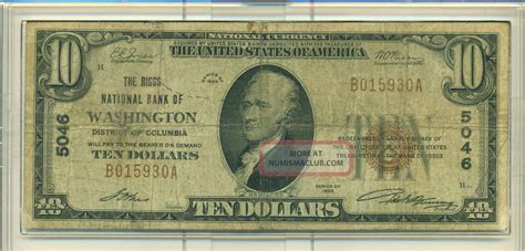 1929 10 Riggs National Bank Of Washington D C 5046 Ships