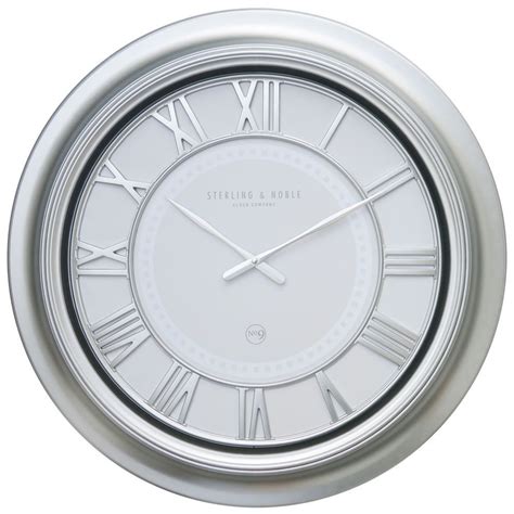 Better Homes And Gardens Oversized 28 Silver Modern Wall Clock