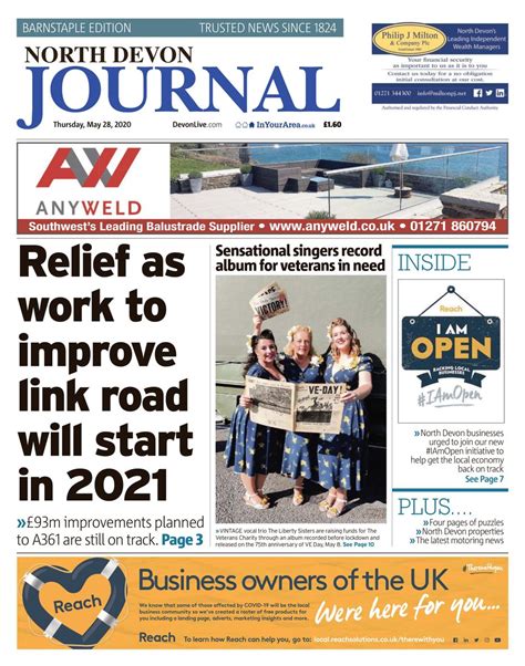 North Devon Journal May 28 2020 Newspaper Get Your Digital Subscription