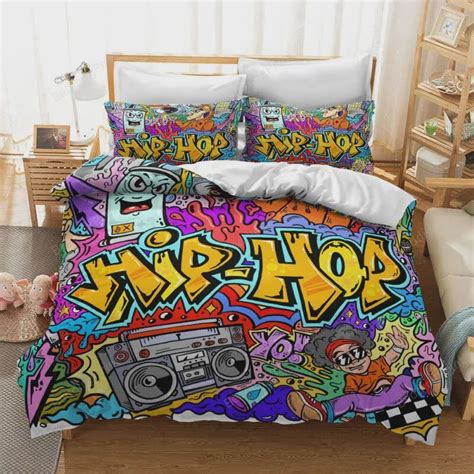 3d Hip Hop Graffiti Bed Sheets Duvet Cover Bedding Sets Homefavo