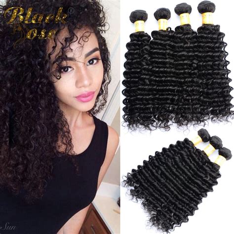 Black Friday Eurasian Deep Wave Virgin Hair Bundles 4pcs Lot Rosa Hair Products Cheap Deep Wave