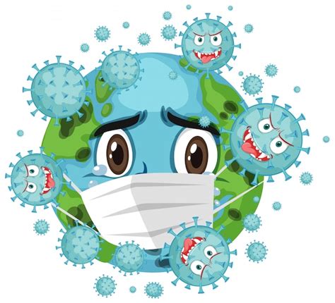 Pandemia Global Del Virus Corona Vector Premium