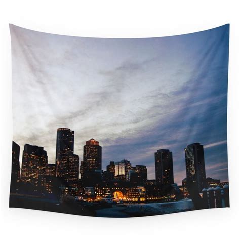 Christmas In Boston Wall Tapestry Hanging Tapestry For Wall Decoration