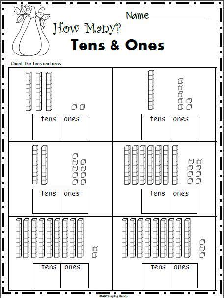 How Many Tens And Ones Fall 1st Grade Math First Grade Math