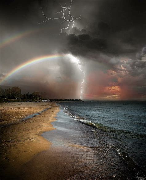 3840x2160px 4k Free Download Beautiful Storm Rainbow Stormy