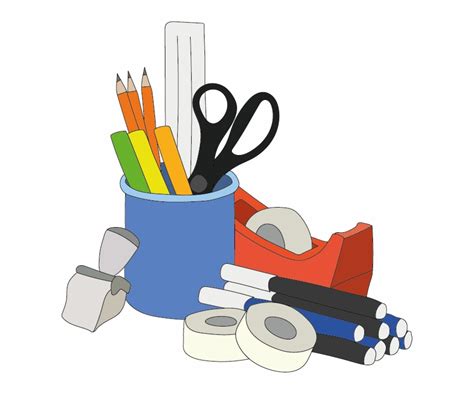 Stationery Office Supplies Clipart Png Clip Art Library