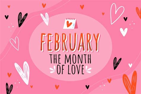 Free Vector Flat February Month Of Love Background
