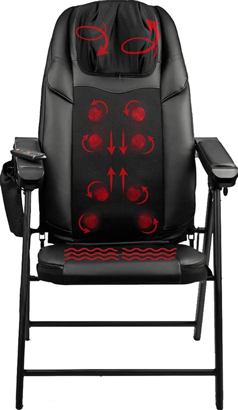 Shiatsu Massage Folding Chair With Heat Features 8 Deep Kneading Rollers 3