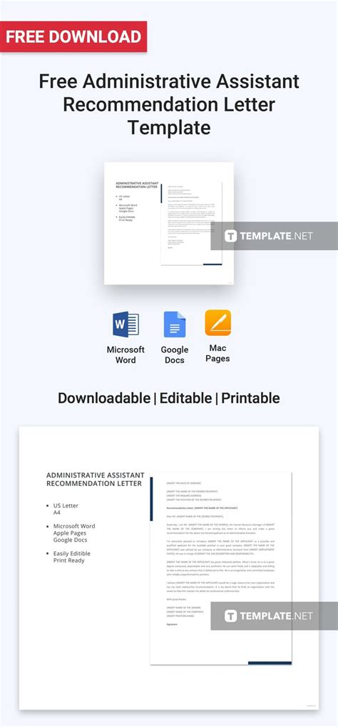 Take advantage of these professionally written samples to build a memorable letter that gets employers' attention, and helps gets you hired. Administrative Assistant Recommendation Letter Template ...