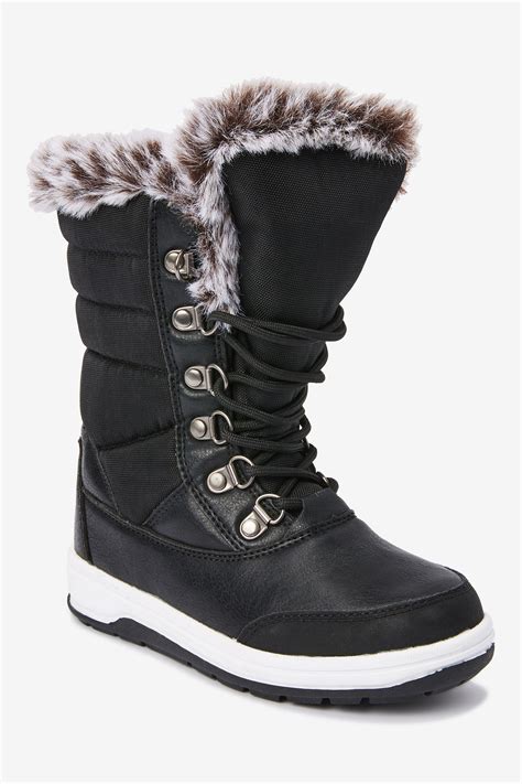 Buy Waterproof Warm Faux Fur Lined Snow Boots From Next Hungary