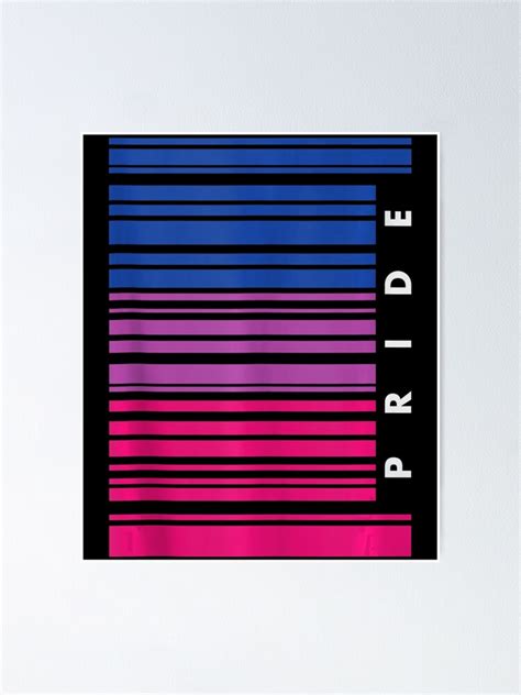 Barcode Bisexual Pride Lgbt Flag Bi Men Women Retro Poster For Sale