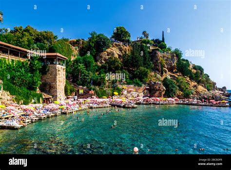 Antalya Turkey 20 September 2019 Mermerli Beach Mermerli Plajı