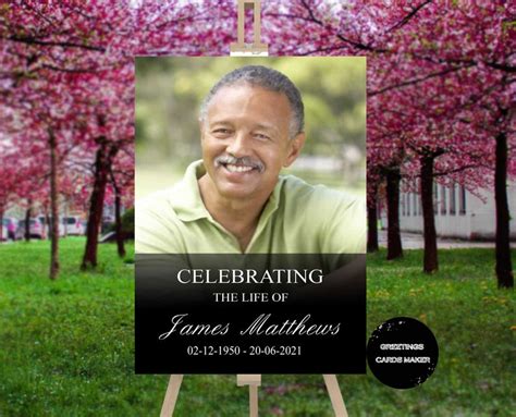 Buy Funeral Celebration Of Life Poster Photo Funeral Welcome Online In