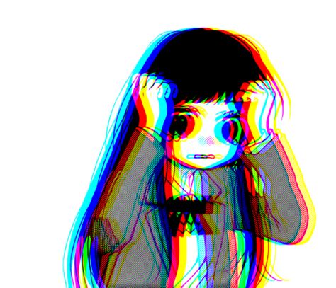 Glitch Anime Sad Freetoedit Sticker By Ktpsycho