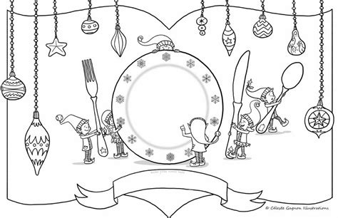 We have over 3,000 coloring pages available for you to view and print for free. elf place setting 11x17 colouring page | Christmas ...