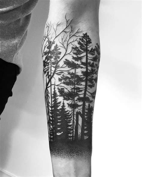 Forest Tattoo By Johannesfolkeb Wald Tattoo Lotusblume Tattoo Body