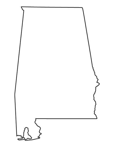 Printable Alabama Template