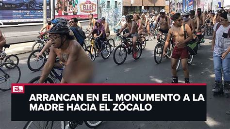 Ciclista Desnudos Ruedan Por Calles De La Cdmx Youtube