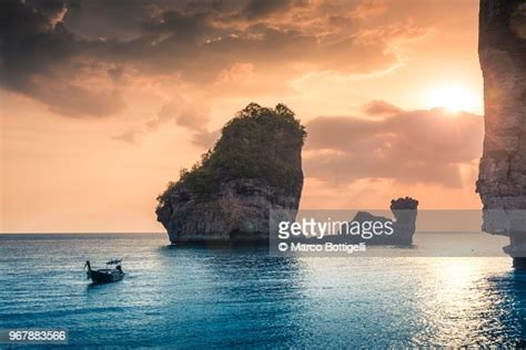 Sunset On Phi Phi Island Thailand High Res Stock Photo