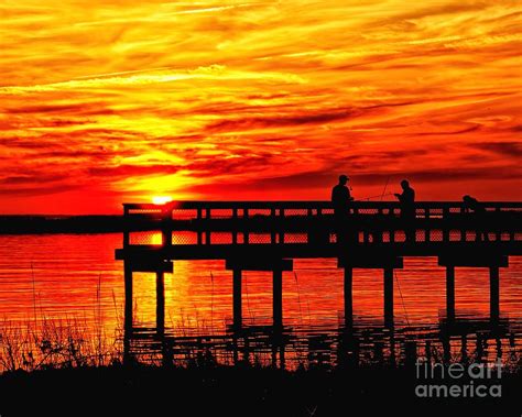 Sunset Fishing At The Pier Photograph By Nick Zelinsky Jr