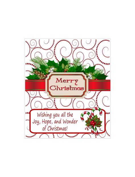 Diy Party Mom Merry Christmas Printable Candy Bar Wrapper